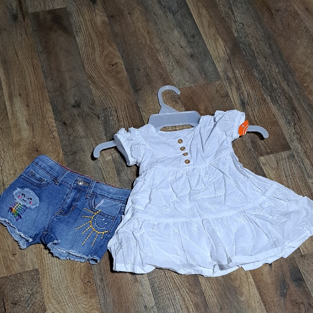 Wonder Nation 12 month Dress, 18month Shorts New